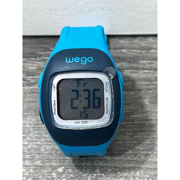 Wego Unisex Adult Blue Buckle Band Digital Watch Water Resistant - Picture 2 of 4